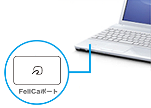 FeliCaポート(2.0以降)またはNFCポート搭載パソコン